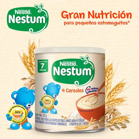 Cereal Infantil Nestum Etapa 2 4 Cereales Lata 270g image number 7