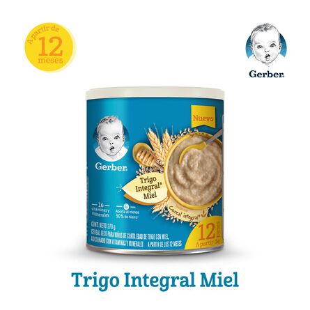 Cereal Infantil Gerber Etapa 4 Trigo Miel Integral 270g image number 1
