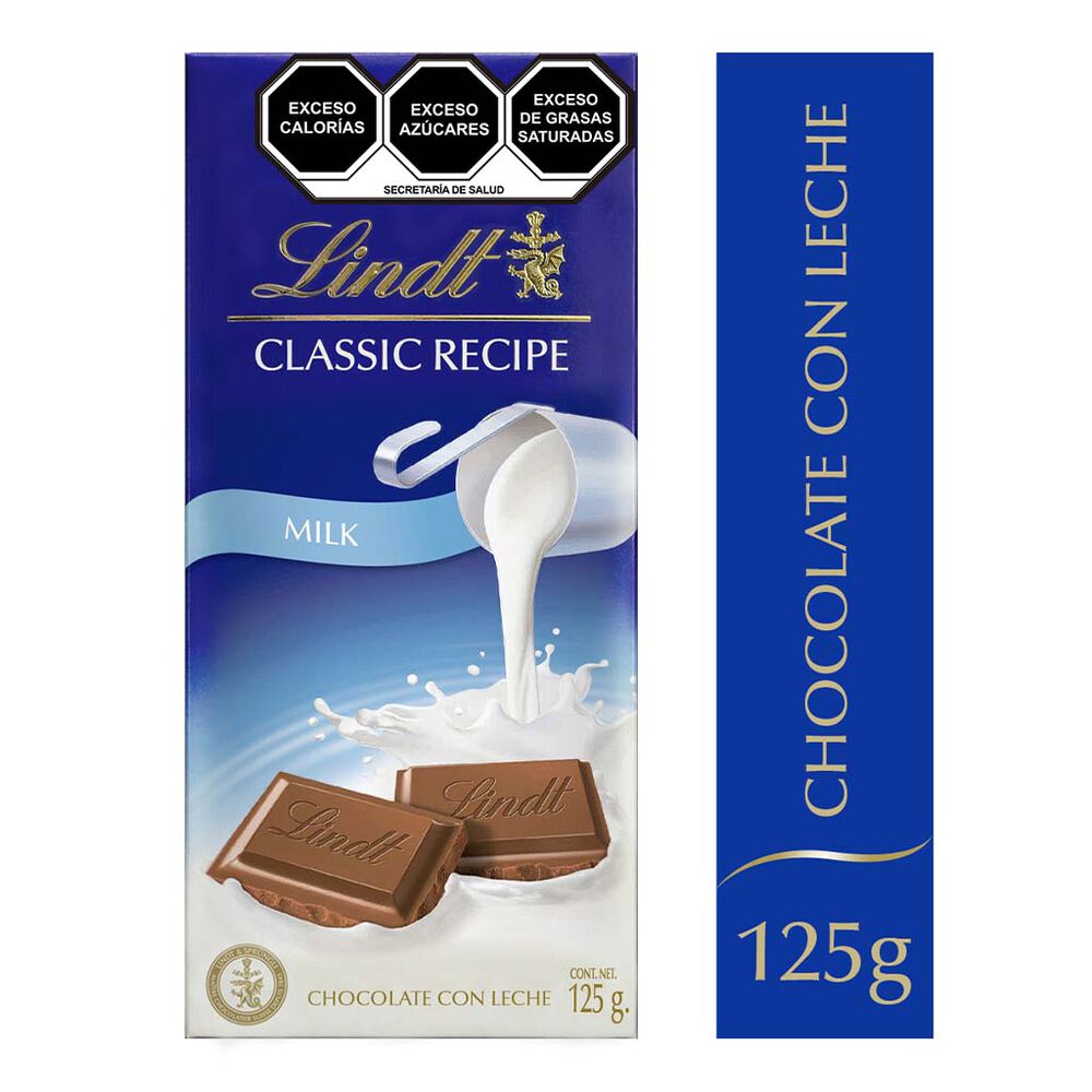 Chocolate Classic Recipe Leche Lindt 125 gr image number 0