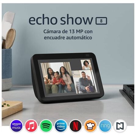 Echo Show 8 Amazon 2da Gen 8 Pulg Negro image number 1