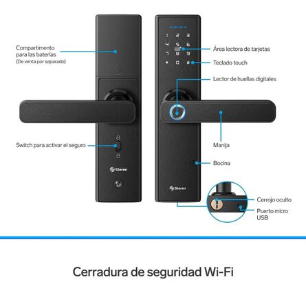Cerradura Digital Wi-Fi De Seguridad Steren image number 4