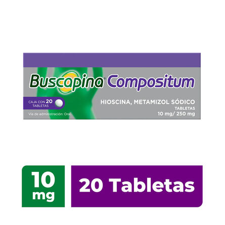 Buscapina Compositum 20 tabletas 250 mg image number 1