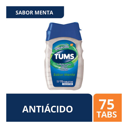 Antiácido Tums Menta 500 mg 75 Tabletas image number 1
