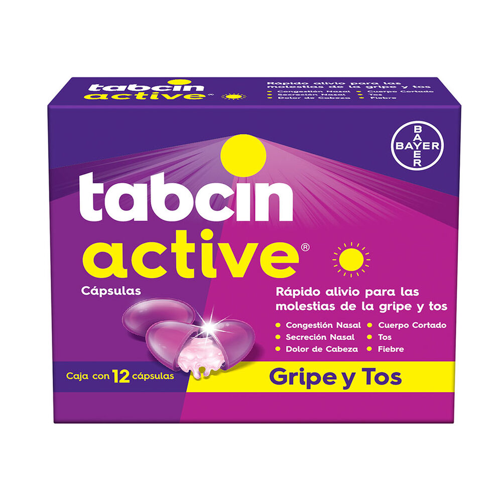 Tabcin Active Paracetamol 250 mg 12 cápsulas image number 2