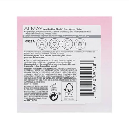 Rubor Almay Healthy Hue Tono Pink Flush 5 g image number 1