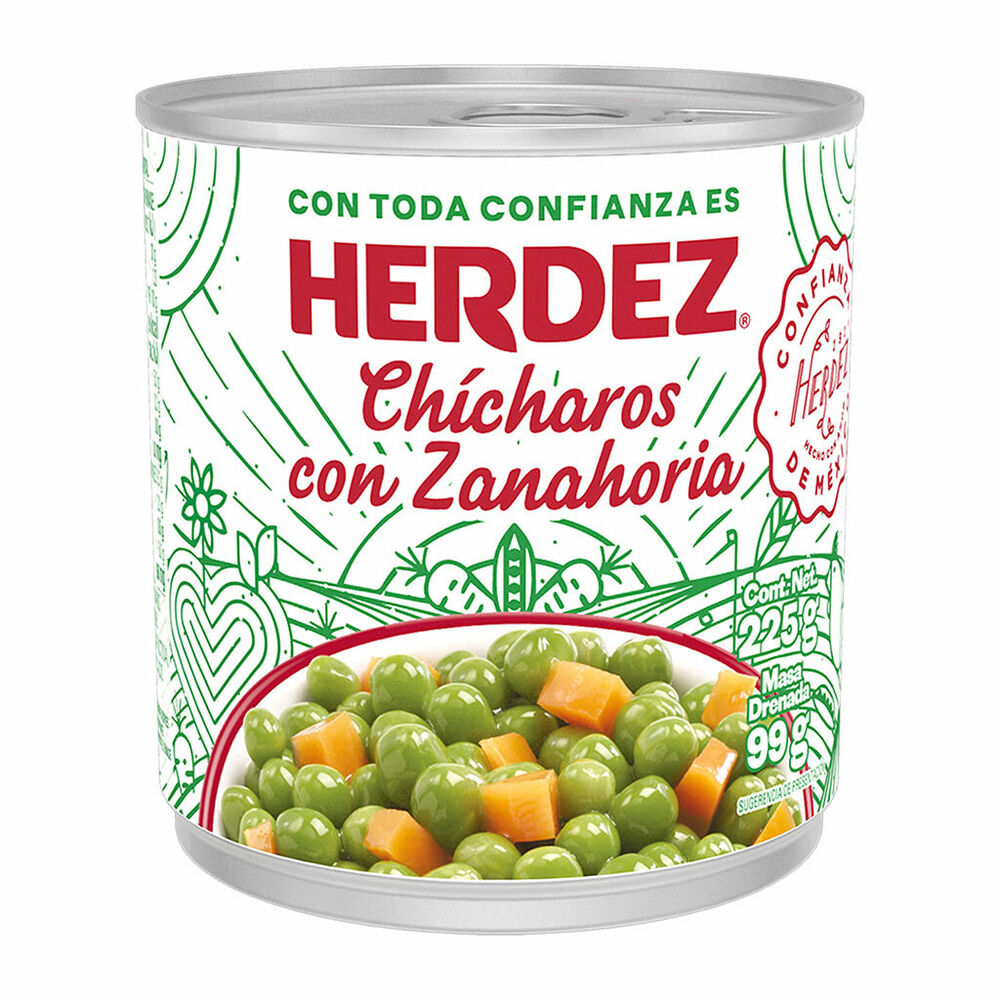 Chícharos con zanahoria Herdez 225 g image number 0