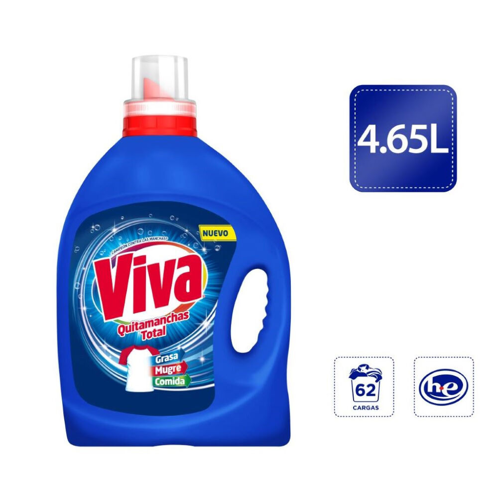 Detergente Líquido para Ropa Viva 4.65L image number 0