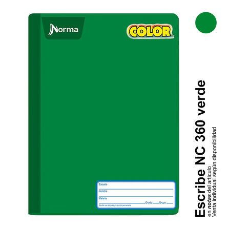 Cuaderno Profesional Norma Color 360 Cuadro 7mm 100 Hj image number 7
