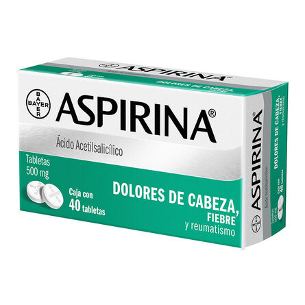 Analgésico Aspirina Para Dolor De Cabeza Dolor Corporal y Fiebre 40 tabletas&nbsp; image number 4