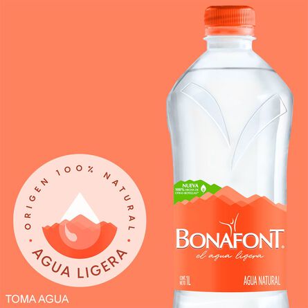 Agua Natural Bonafont 1 Lt image number 6
