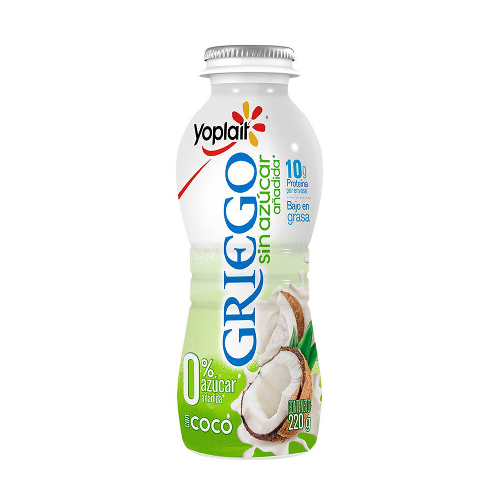 Yoghurt Bebible Yoplait Griego Sin Azúcar Coco 220 gr image number 0