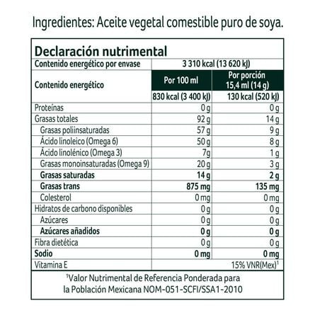 Aceite Vegetal Nutrioli 400ml image number 1