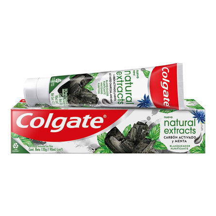 Pasta Dental Colgate Natural Extracts Carbón Activado y Menta 90 ml image number 3