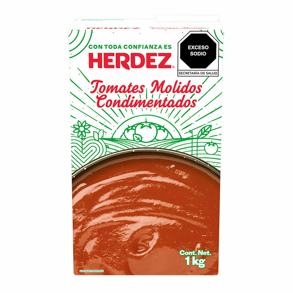 Tomates molidos Herdez condimentado 1 kg image number 0