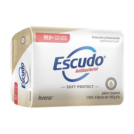Jabón Escudo Soft Protect Avena 150g 4pk image number 2