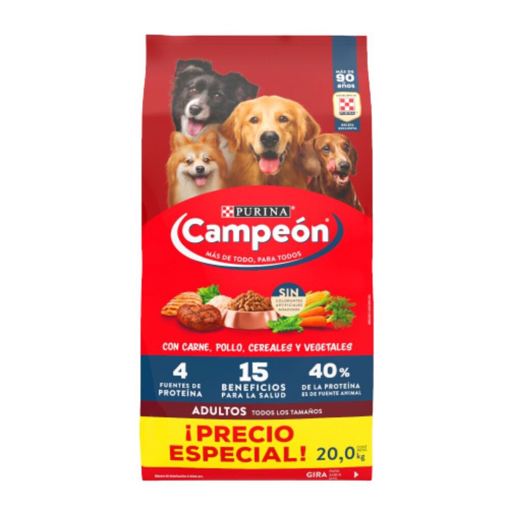 Alimento Seco para Perro Campeón 20 kg image number 0