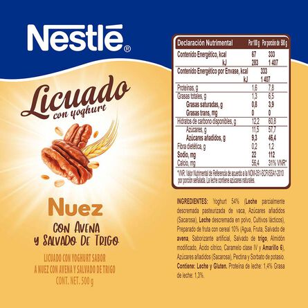 Yoghurt Nestlé Licuado Nuez Cereal 500 g image number 1