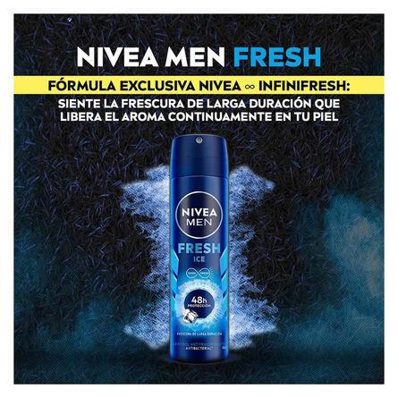 Desodorante Antibacterial Nivea Men Fresh Ice en Spray 150 ml image number 5
