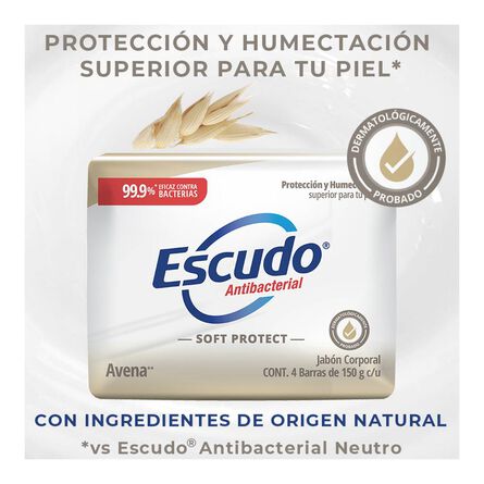 Jabón Escudo Soft Protect Avena&nbsp; 150g image number 1