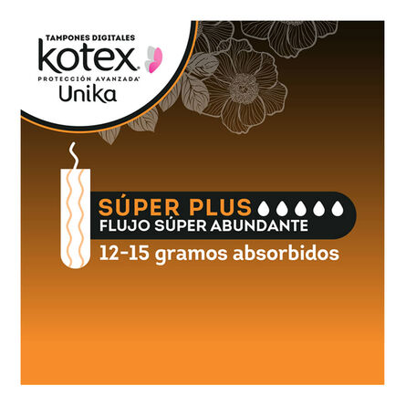 Tampones Kotex Super Flujo Abundante 12pz image number 2