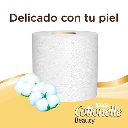 Papel Higiénico Kleenex Cottonelle Beauty 18 Rollos, 180 Hojas Dobles image number 3