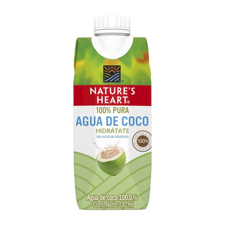 Agua de Coco Nature's Heart 100% Natural 330 ml image number 0