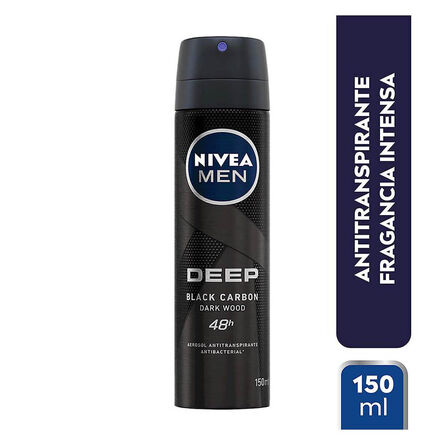 Desodorante Antibacterial Nivea Men Deep Black Carbon Spray 150 ml image number 4