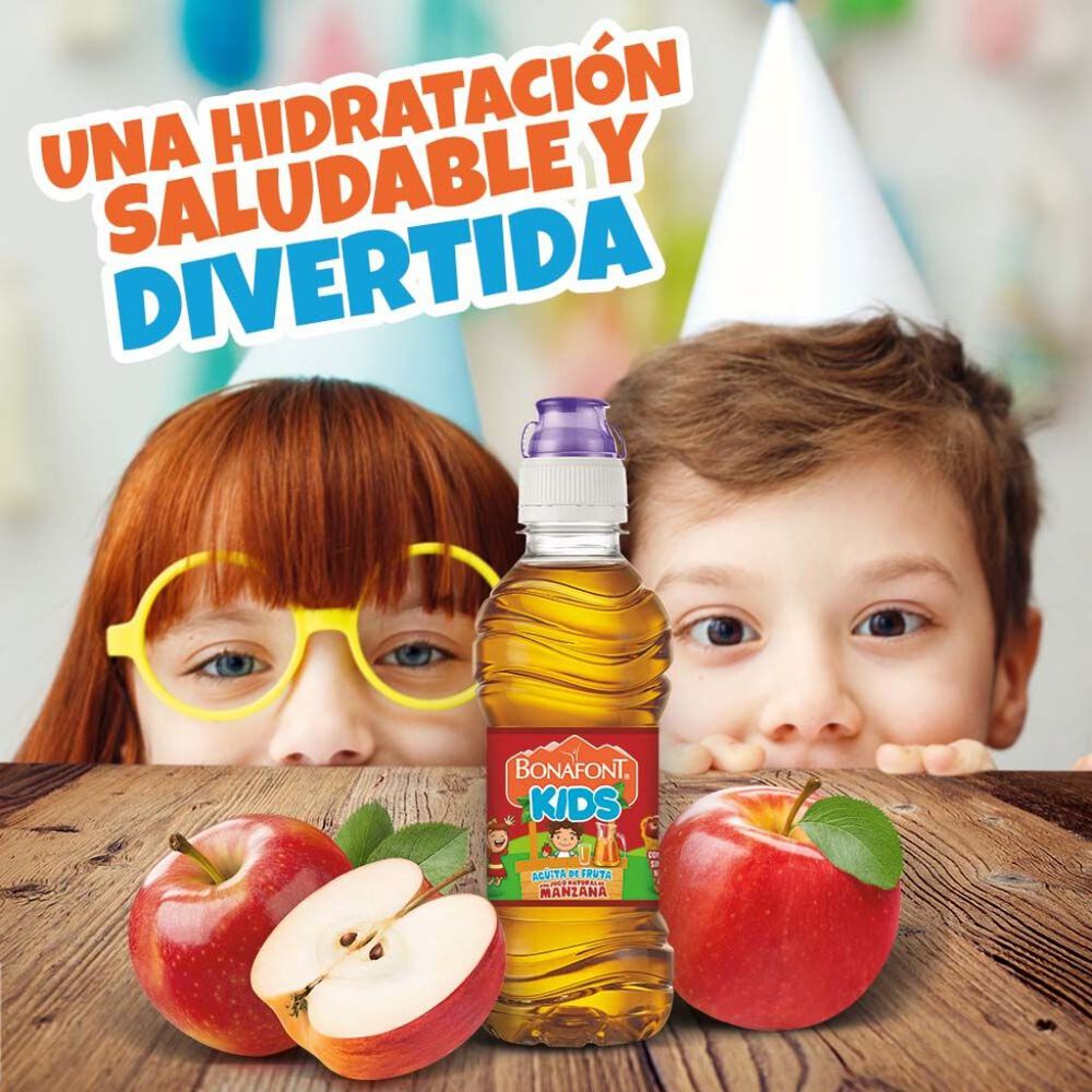 Agua Bonafont Kids Con Jugo Natural De Manzana 300 Ml image number 2