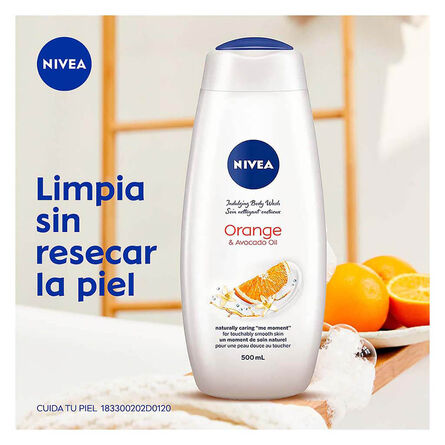 Jabón Líquido Corporal Humectante Nivea Orange & Avocado Oil 500 ml image number 2
