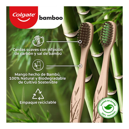 Cepillo de Dientes Colgate Bamboo Suave 2 pzas image number 4