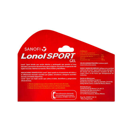 Lonol Sport 5/10/3mg Gel con 30g image number 1