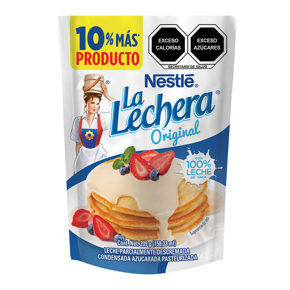 Leche condensada Nestlé La Lechera Bolsa 10% más producto 209g image number 0