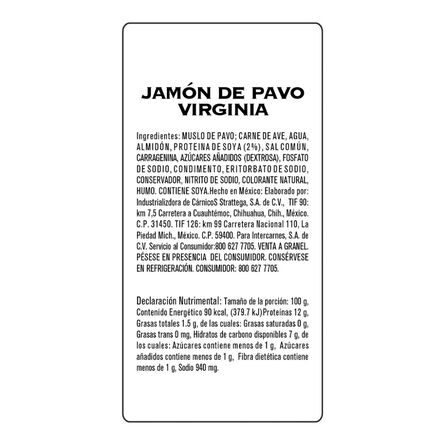 Jamón Virginia Pavo Bafar Kg image number 1