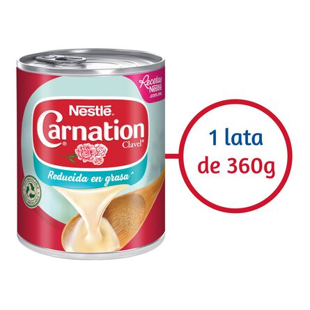 Leche Evaporada Nestlé Carnation Clavel Reducida en Grasa 360g image number 4