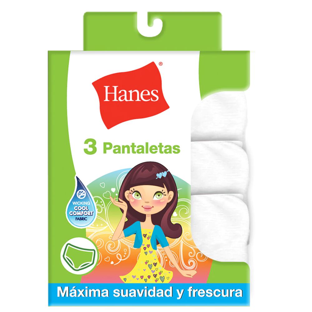 Pantaleta Hanes Algodón Talla 6 Blanco Paq. 3 piezas image number 0