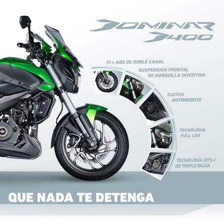 Motocicleta Dominar 400 Te Verde Bajaj image number 8