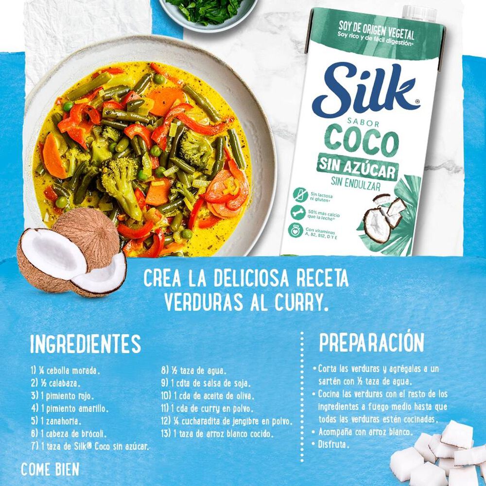 Silk Alimento Líquido De Coco Sin Azúcar 946mL image number 4