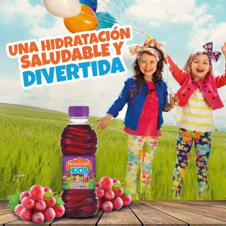 Agua Bonafont Kids con Jugo Natural sabor Uva 6 Pack PET 300 ml image number 2