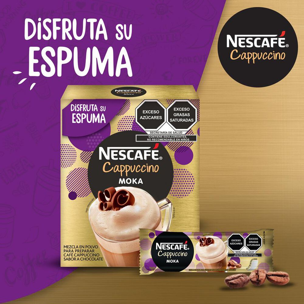 Café soluble Nescafé Cappuccino Moka 6 Sticks 22 g c/u 132 g image number 1