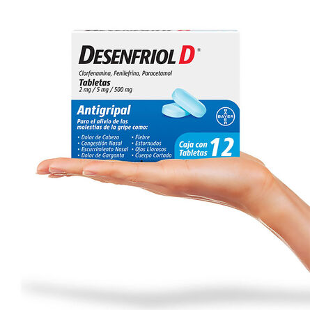 Desenfriol-D Paracetamol 500 mg 12 Tabletas image number 3