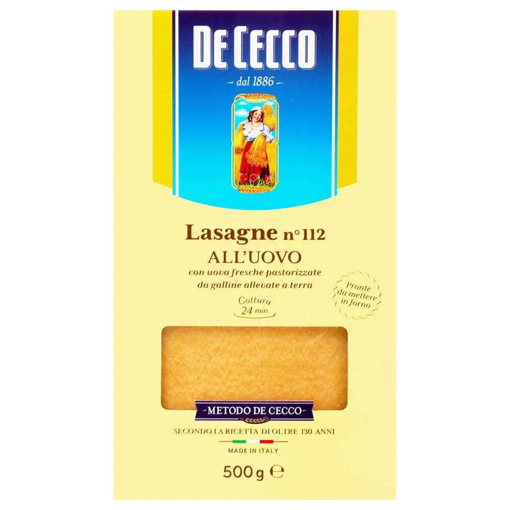 Pasta Lasagna Cj 500 Gr De Cecco image number 0