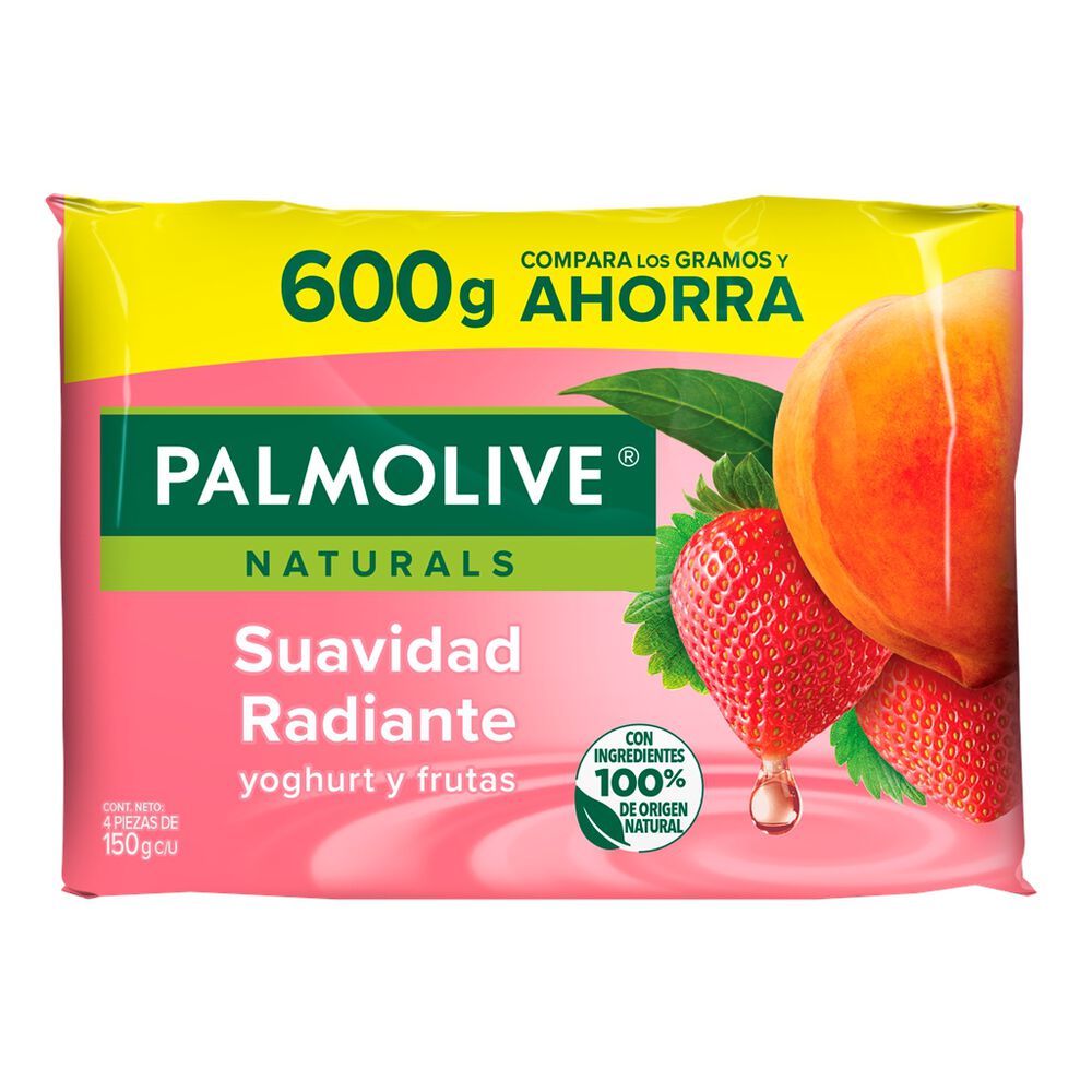 Jabón en Barra Palmolive Naturals Yoghurt y Frutas 4 pzas de 150 g image number 0