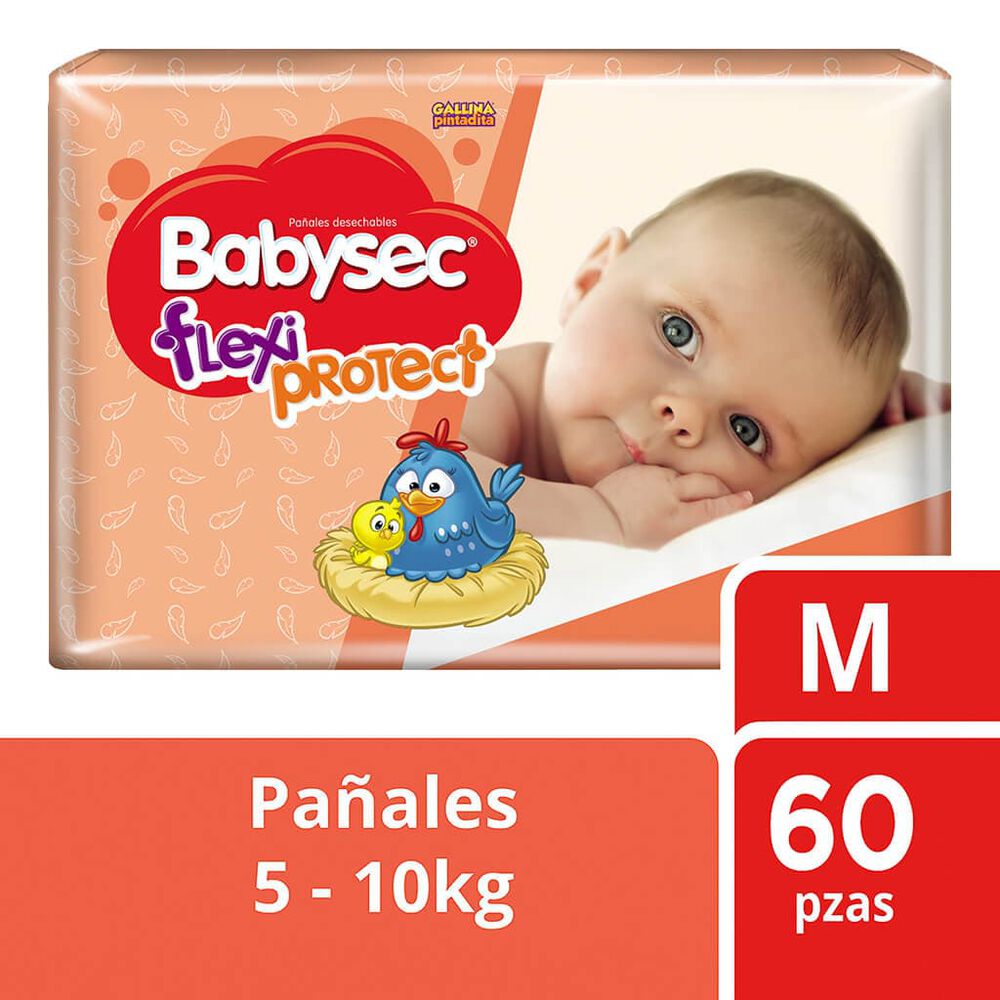 Pañal Babysec Tecnologia Controlflex Mediana Paquete con 60 Piezas image number 0