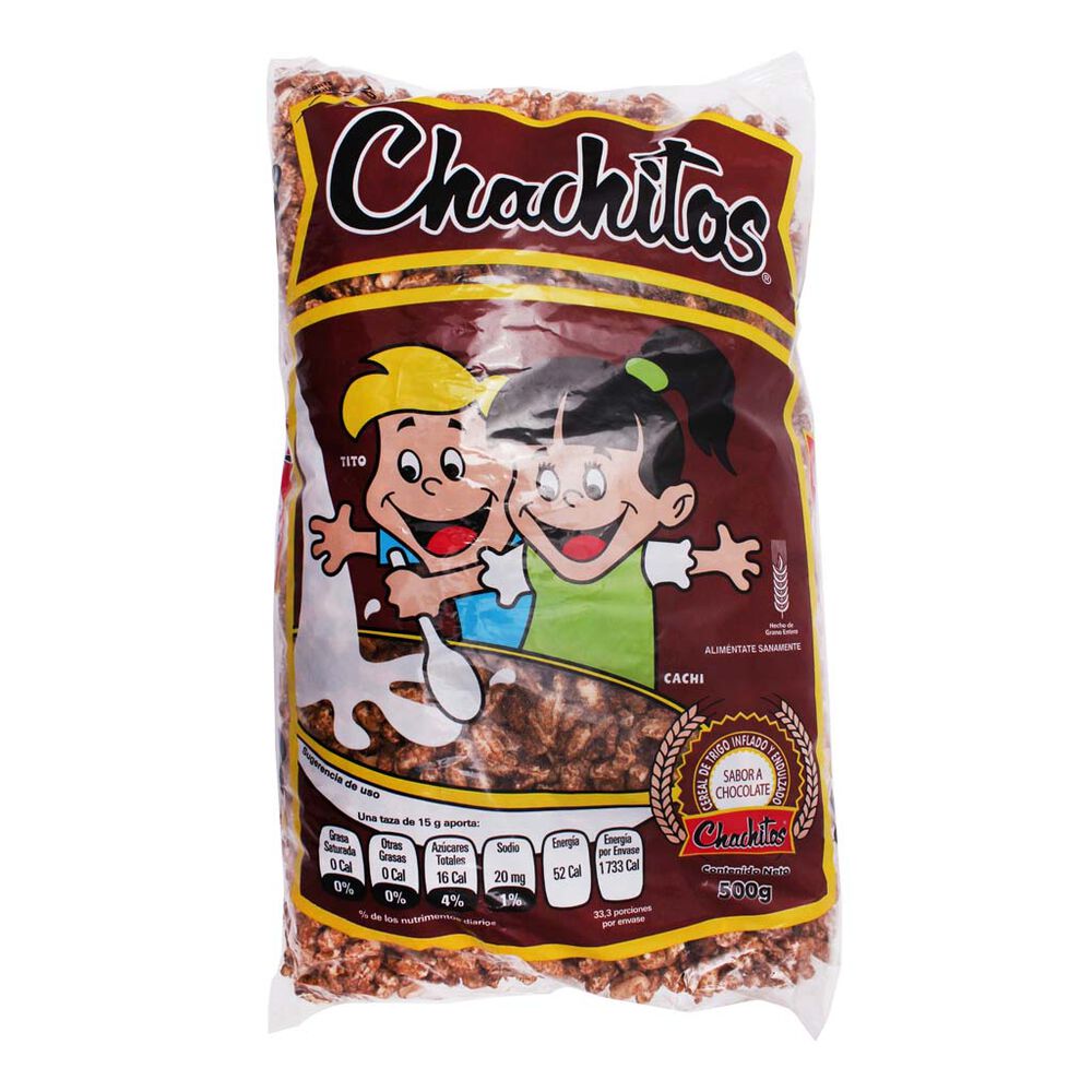 Cereal De Trigo Inflado Chachitos Chocolate 500gr image number 0