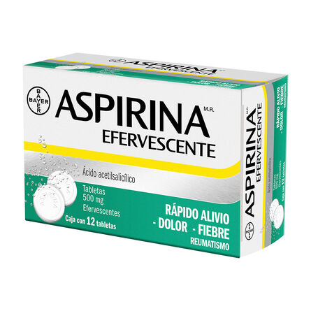Analgésico Aspirina Efervescente Para Dolor De Cabeza Dolor Corporal y Fiebre 12 Tabletas&nbsp; image number 4