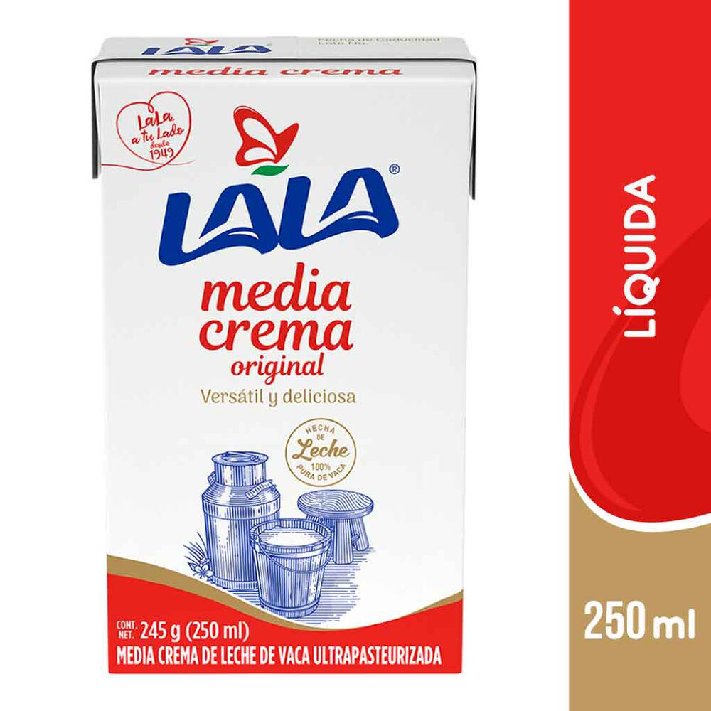 Media Crema Lala 250 ml | Soriana