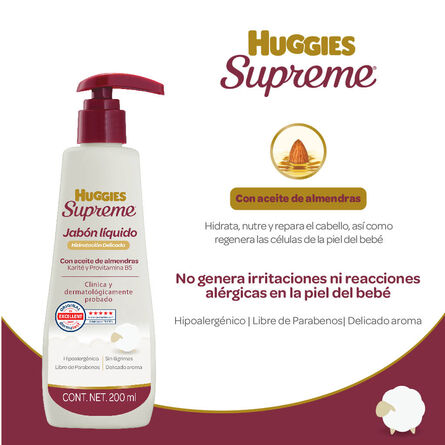 Shampoo 2 en 1 Huggies Supreme 200 ml image number 2