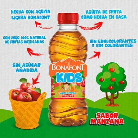 Agua Bonafont Kids con Jugo Natural Sabor Manzana 6 Pack 300 ml image number 1