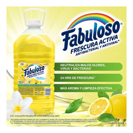 Limpiador Multiusos Fabuloso Refreshing Lemon 5 lt image number 6