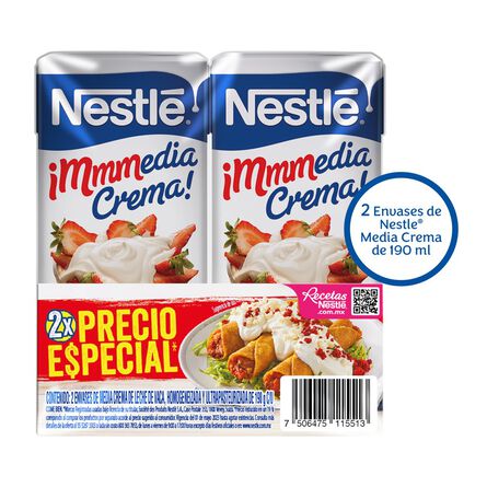 Media Crema Nestlé 2 Envases 190g c/u image number 6